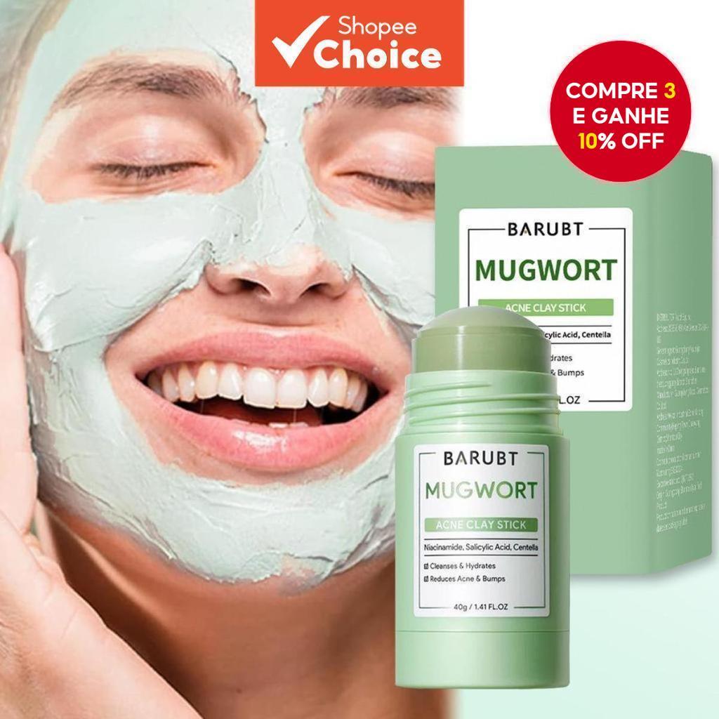 West&Month Máscara de Argila para Acne de Chá Verde e Artemísia Controle de Óleo de Limpeza Profunda Anti Poros 40g em Oferta na Shopee