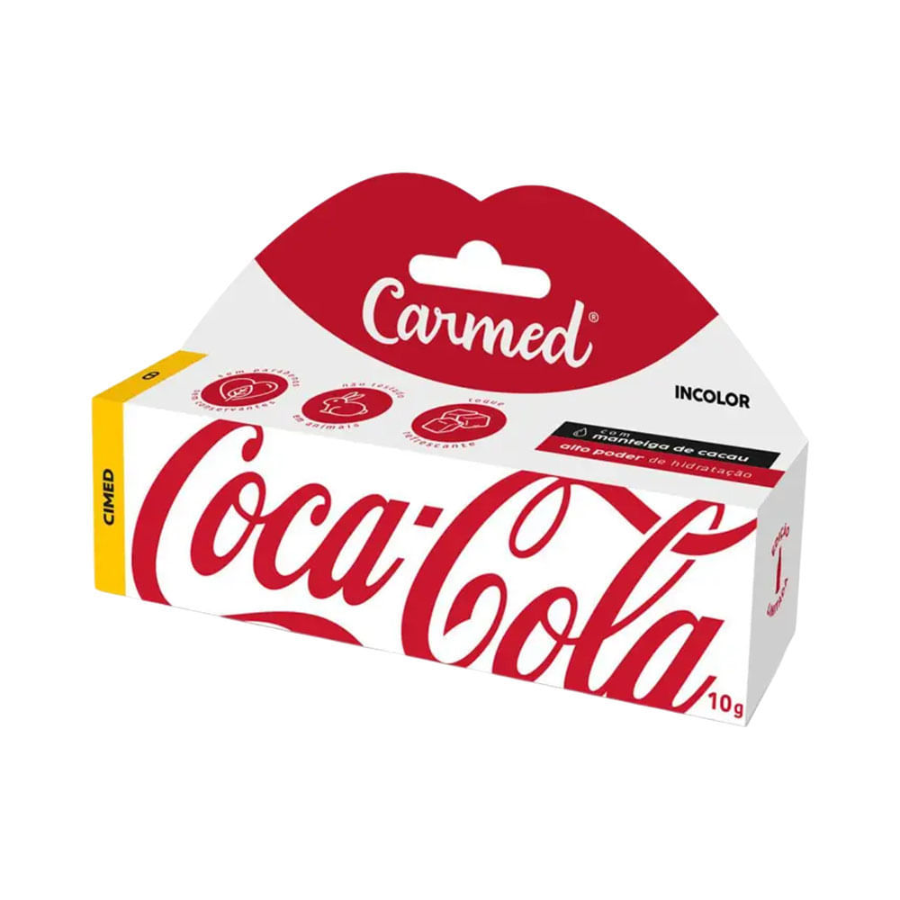 Hidratante Labial Carmed Coca-Cola Incolor em Oferta na Shopee