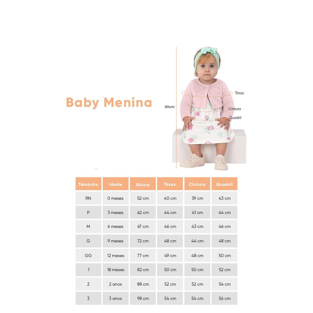 Vestido bebê menina de flores Brandili