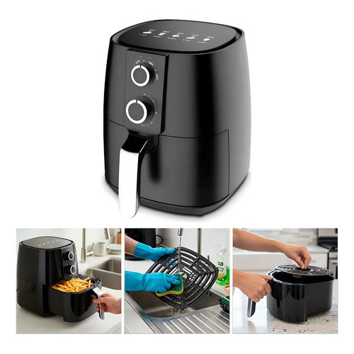 Fritadeira Air Fryer 4,5l 1700w Painel Digital Nakasaki Preto 127v