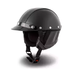 Capacete Aberto Vintage Coquinho Custom Scooter Elétrica Moto cor Preto Pro Tork - CAP-01