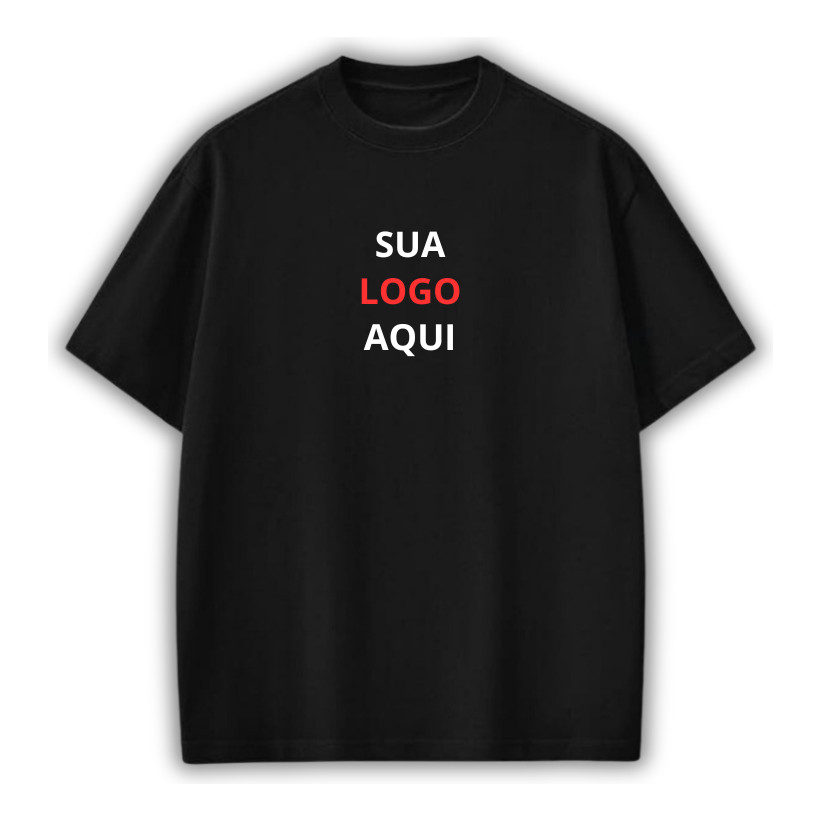 Camisa Oversized Personalizada Sua Arte Logo Marca Premium em Oferta na Shopee