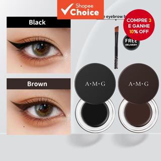 Conjunto De Delineador Em Gel Amg Preto Marrom , Maquiagem De Sobrancelha Dupla À Prova D'água De Suor , Presente De Fer em Oferta na Shopee
