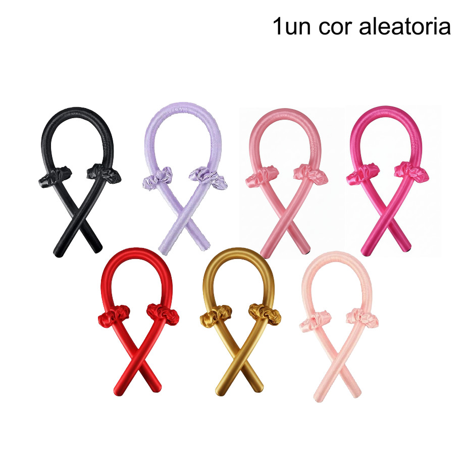 Modelador de cachos de cetim + 2 elásticos de cabelo (não requer aquecimento) | Fabricante