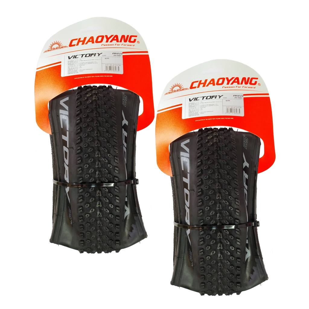 Par de Pneu MTB Chaoyang Victory Aro 29 x 2.20 Kevlar Preto em Oferta na Shopee