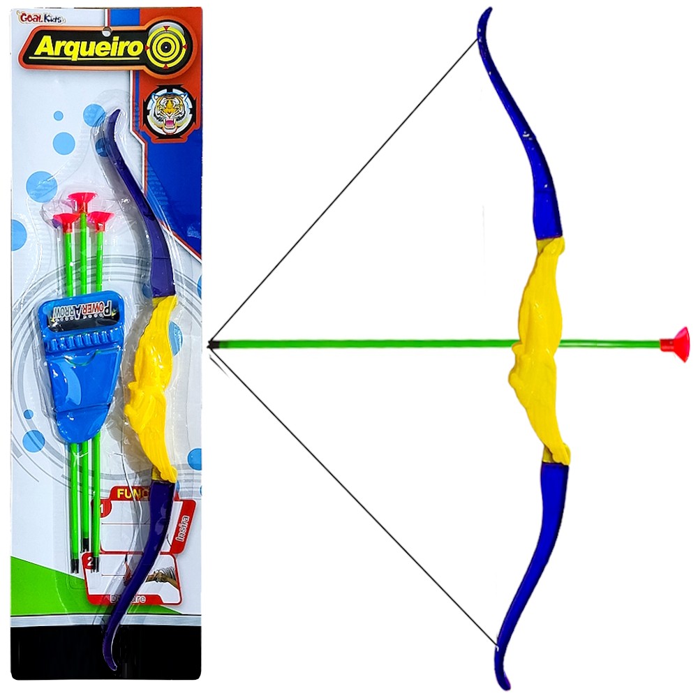Arco e Flecha de Brinquedo Grande com Ventosa Grudam na Parede Infantil