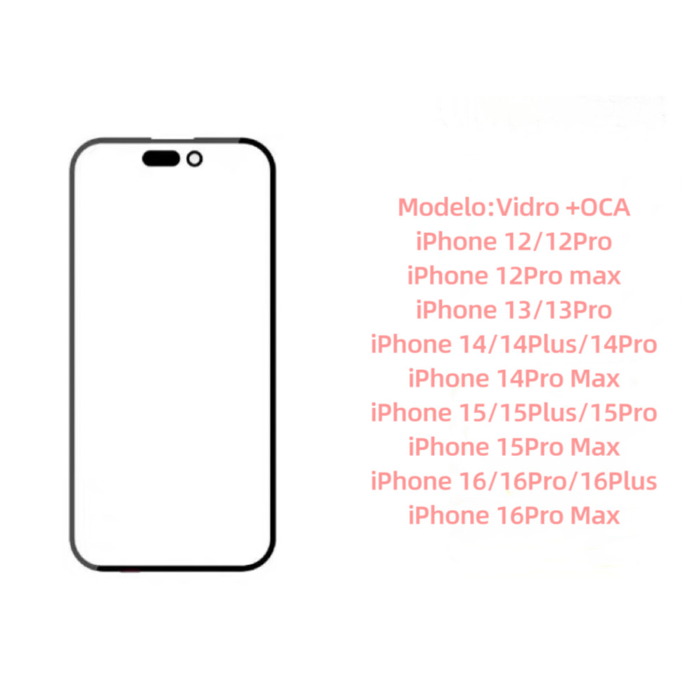 Vidro Tela Sem Touch De IPhone12/IPhone13/IPhone14(Vidro+OCA+ARO) em Oferta na Shopee