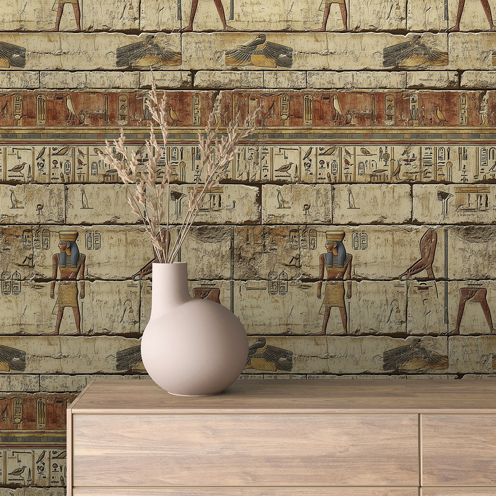 Papel Parede Adesivo Coleção Mineralis Escultura Egito Em Hd