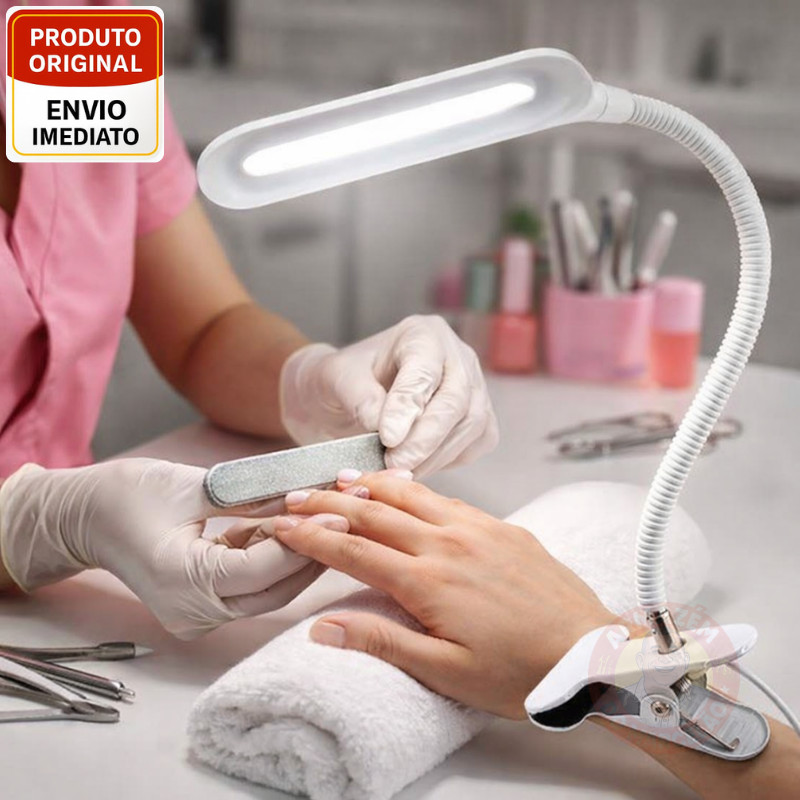 Luminária De Mesa Com Garra Manicure Maquiagem Leitura USB em Oferta na Shopee