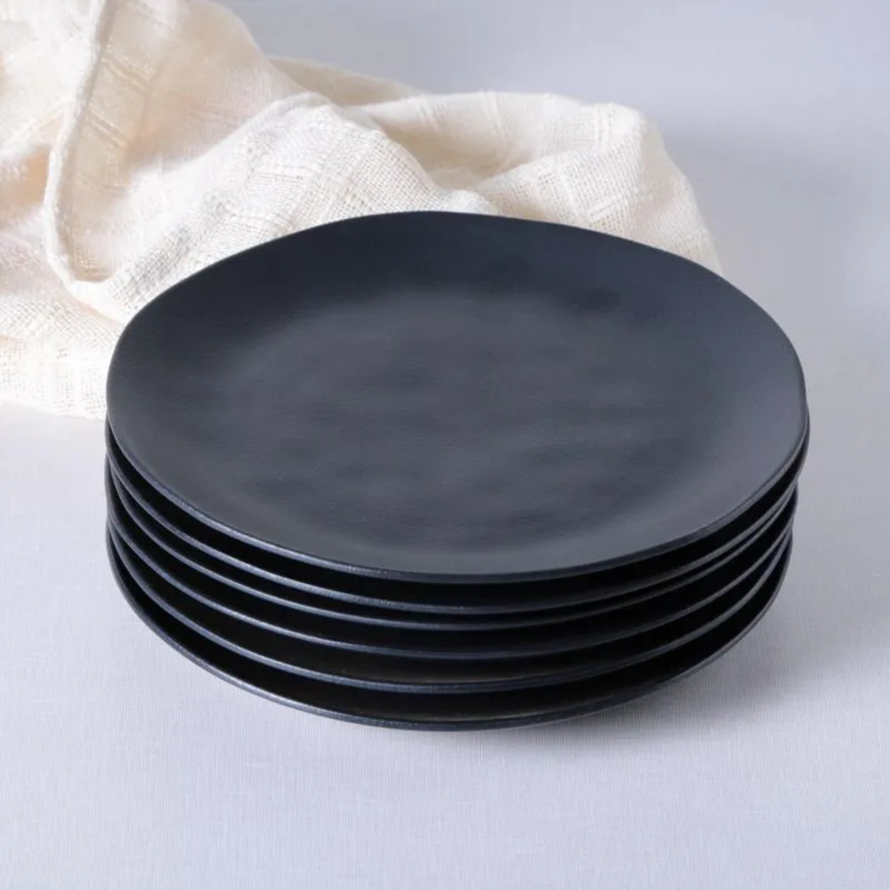 Prato Raso Em Cerâmica Orgânico Preto Matte 26,5cm Porto Brasil - Original — imagem 2 de 2