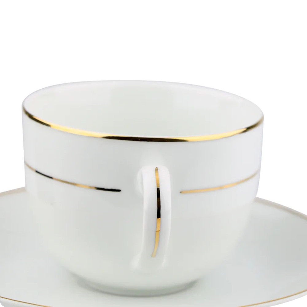 Xícara De Café 90mL E Pires Porcelana Majesty Gold Lhermitage — imagem 2 de 2