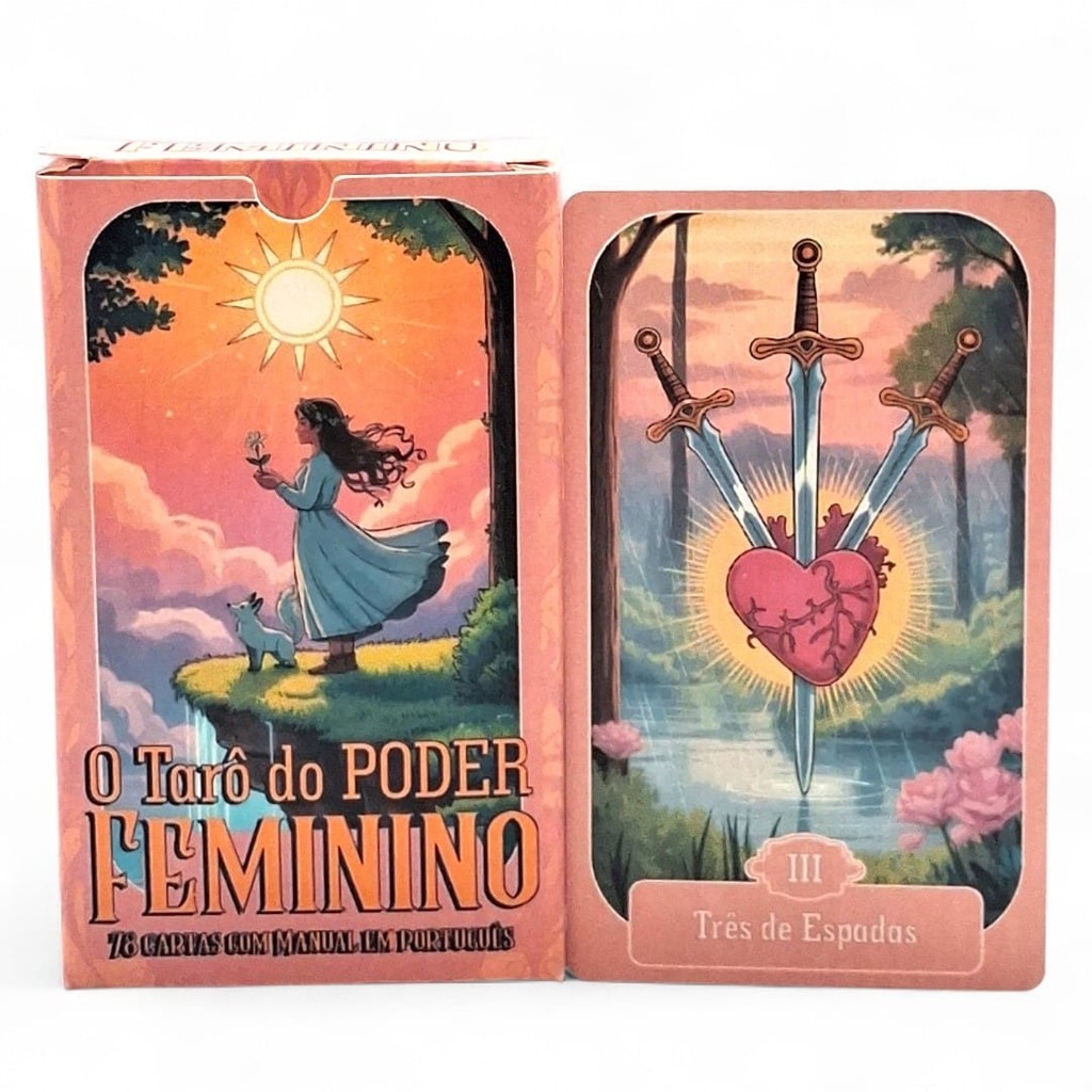 2026 Novo Estilo Feminino Power Tarot Cards 78 Letras e Manual de Explicação20260903