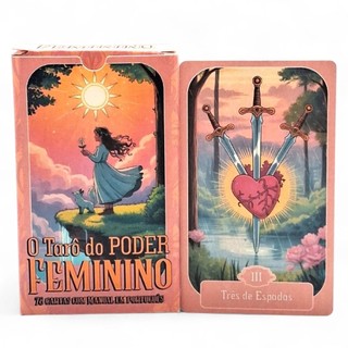 2026 Novo Estilo Feminino Power Tarot Cards 78 Letras e Manual de Explicação20260903