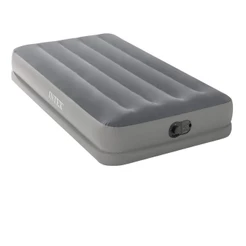 Colchão Inflável SOLTEIRO Intex Dura Beam Fiber Tech Cinza com Bomba USB embutida #64112