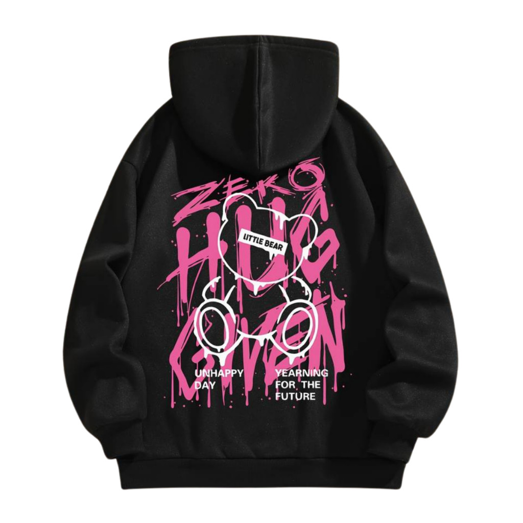 Moletom Canguru Premium Flanelado Confortável Algodão Urso Estilo De Rua Tendência Feminino Unissex em Oferta na Shopee