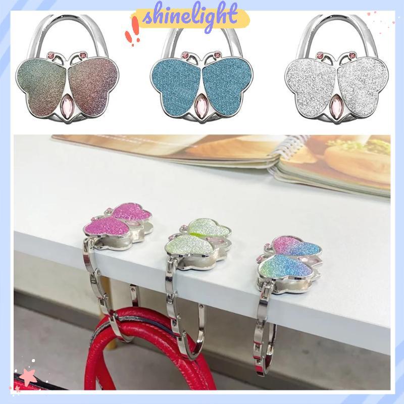 [shinelight] Portátil Borboleta-Laço Saco De Mesa Gancho Moda Multifuncional Dobrável Senhoras Bule Bolsa Para Pendurado