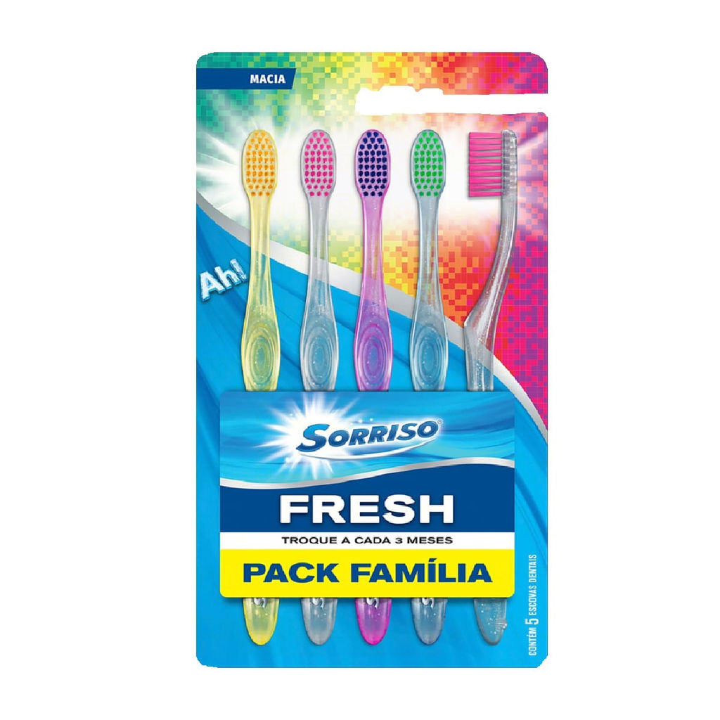 Escova Dental Sorriso Fresh - 5 Unidades em Oferta na Shopee