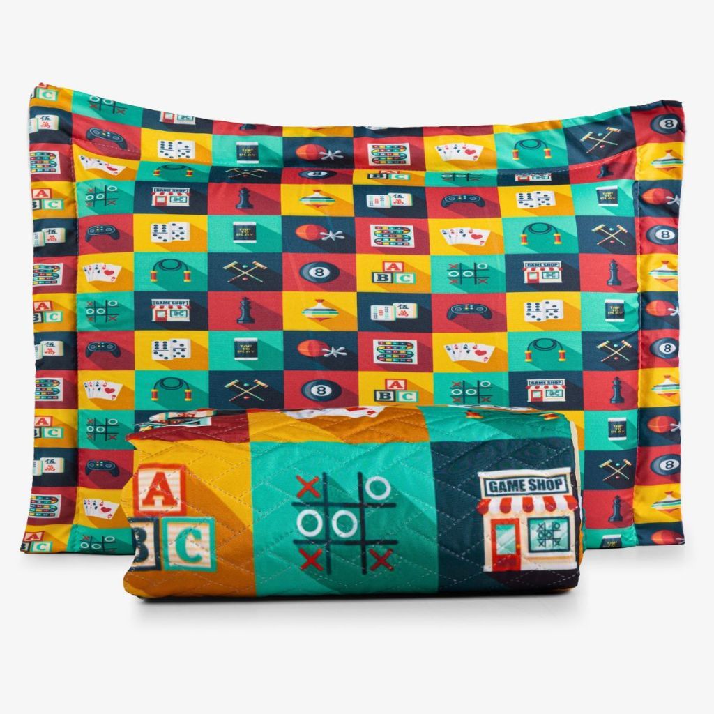 Colcha Cocha Coxa Cobre Leito Jogo Roupa Cama Solteiro Matelado Simples Quarto Menino Jogos Gamer