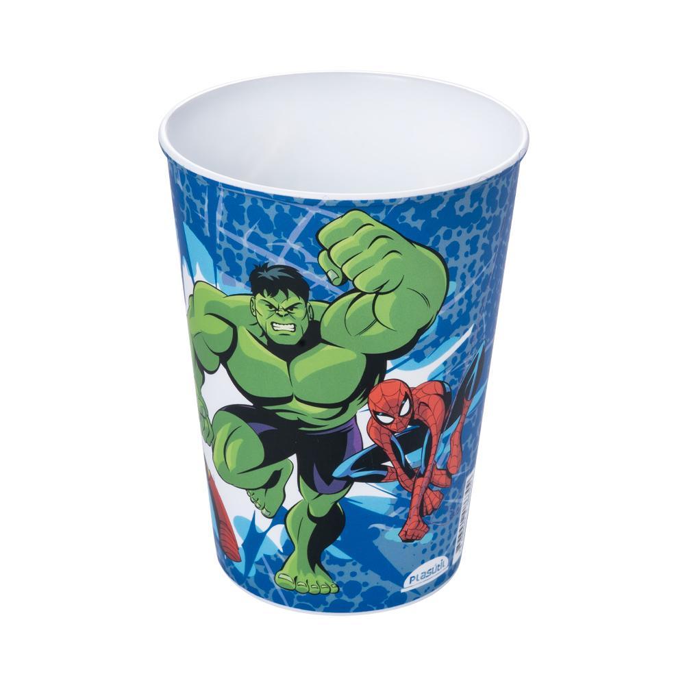 Copo 320 ml Capitão América Super Herói Plástico Plasútil em Oferta na Shopee