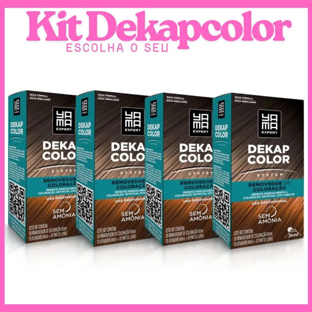Dekapcolor Yama 120ml – Remove a Cor com Segurança! Escolha Seu Kit Ideal e Transforme Seus Fios!