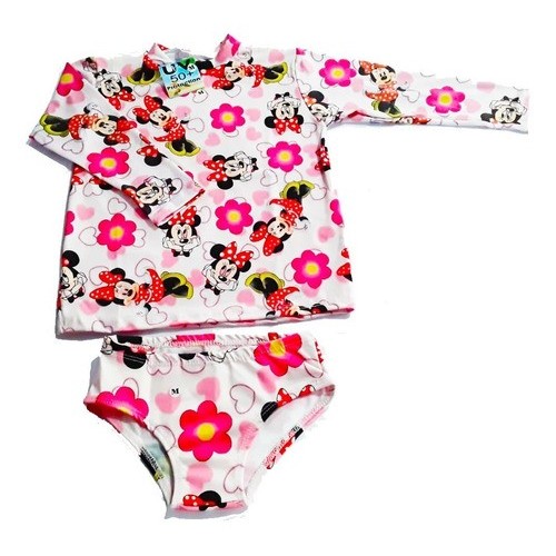 Biquini Infantil + Blusa Proteção Solar Infantil Uv50 Personagem em Oferta na Shopee