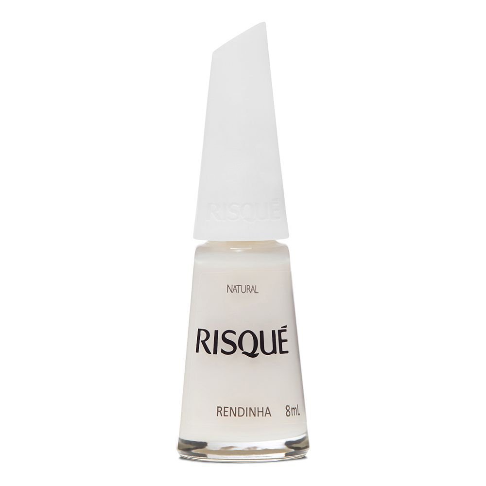 Esmalte Risqué Branco Natural Rendinha 8ml em Oferta na Shopee