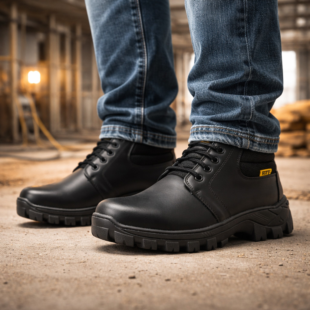1️⃣ Bota Masculina Coturno Trabalho Solado Antiderrapante Tratorado Confortável Resistente Uso Profissional