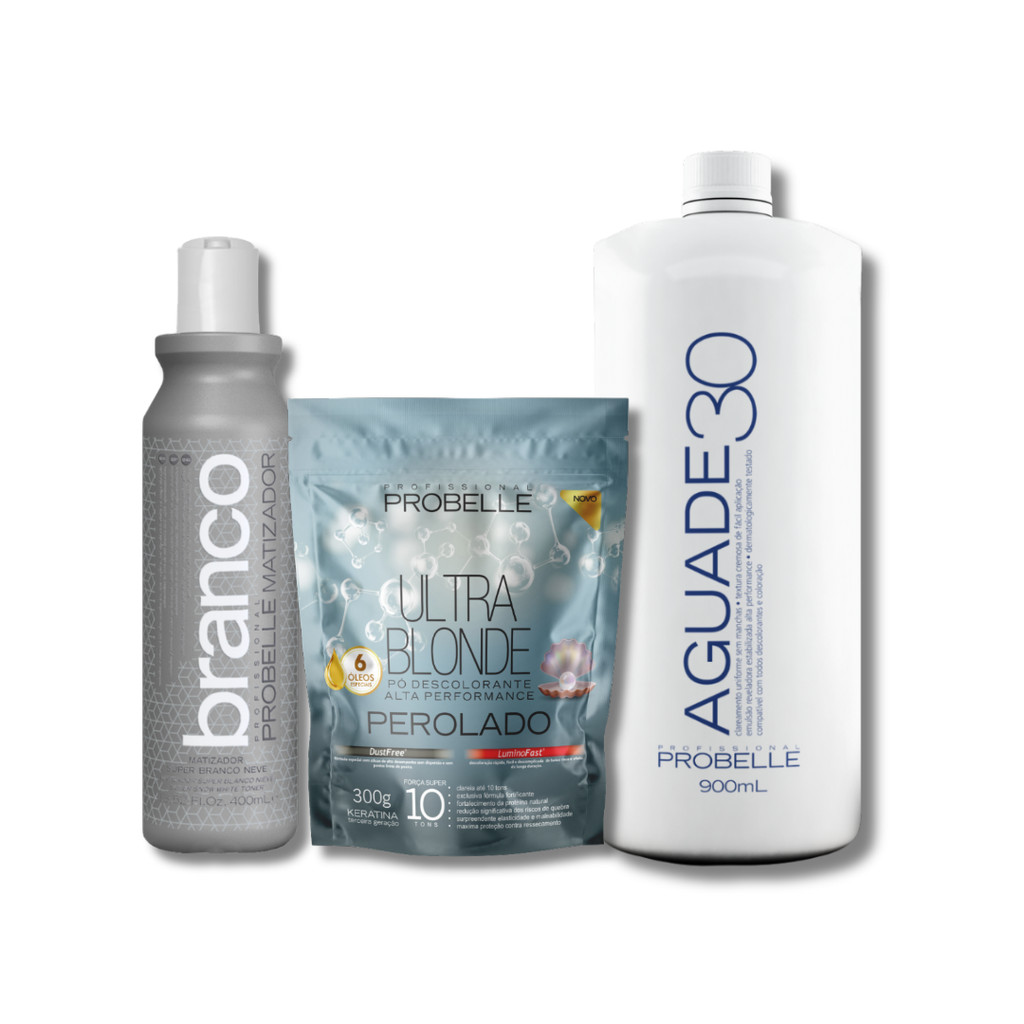 Kit ox 30 + Pó Perolado + matizador cinza Probelle