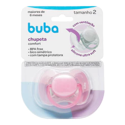 Chupeta Buba Comfort Tamanho 2 +6m Rosa