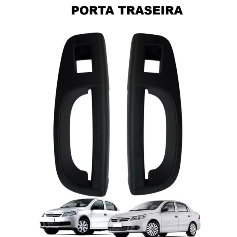 Moldura Puxador Vidro Eletrico Gol Voyage G5 G6 G7 Traseiro 2008 2009 2010 2011 2012 2013 2014 2015 2016