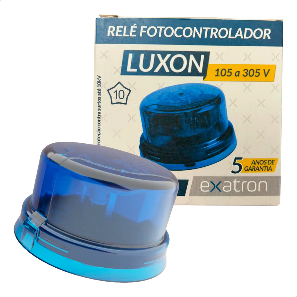 Relé Fotocontrolador Liga à Noite 10kV Bivolt Exatron Luxon Iluminação Pública