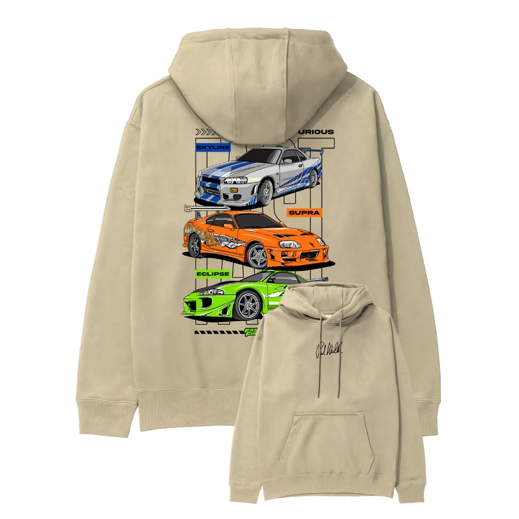 Moletom Velozes e Furiosos Carros Brian Skyline Supra Eclypse