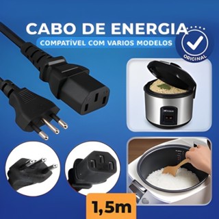 Cabo De Força Energia Tripolar 1,5m P/ Panela Eletrica 品 em Oferta na Shopee