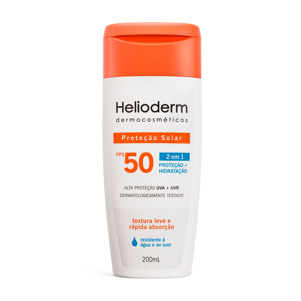 Protetor Solar Corporal Helioderm Suncare FPS 50 200ml em Oferta na Shopee