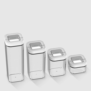 Kit com 4 Potes Herméticos Conserve It Branco Invicta em Oferta na Shopee