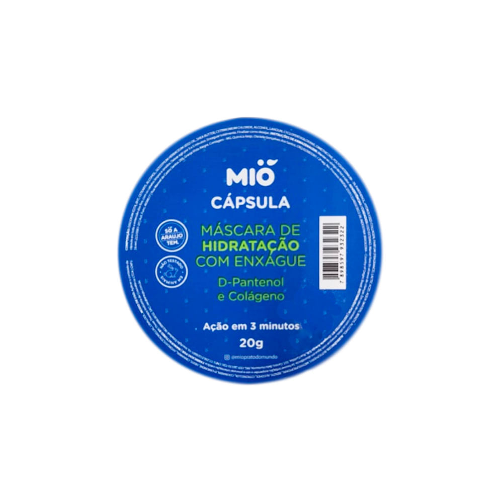 Máscara de Hidratação Capilar Mió D-Pantenol e Colágeno Cápsula 20g em Oferta na Shopee
