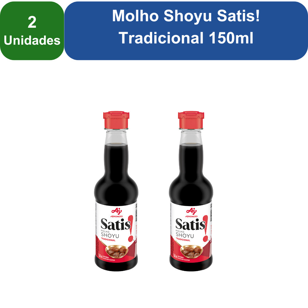 Kit 2 Unidades Molho Shoyu Satis! Tradicional 150ml