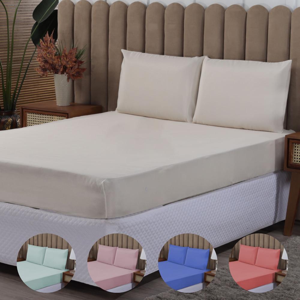 Jogos De Lençol Com Elástico Roupa de Cama Solteiro 2 Peças Casal Queen e King 3 Peças