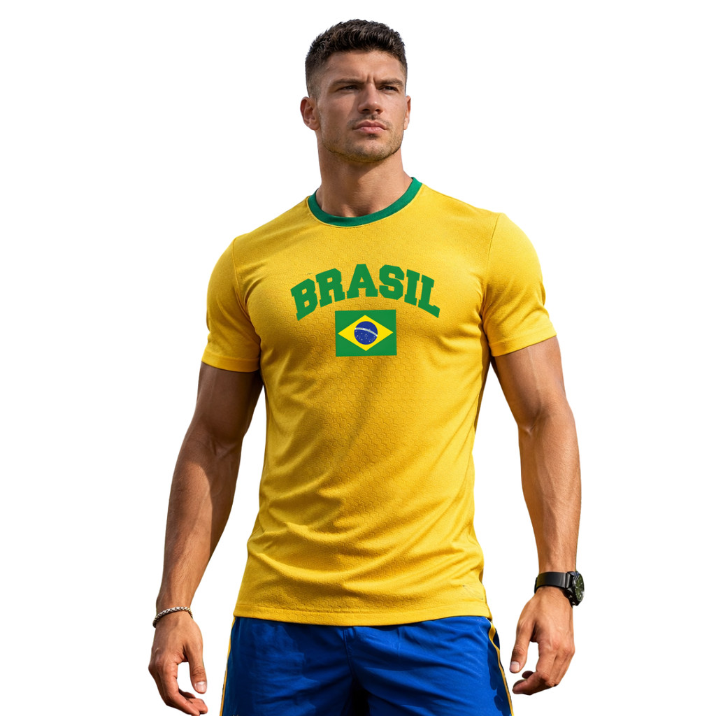 Camiseta Brasil Copa do Mundo Futebol Dryfit Leve Torcedor Unissex Várias Cores
