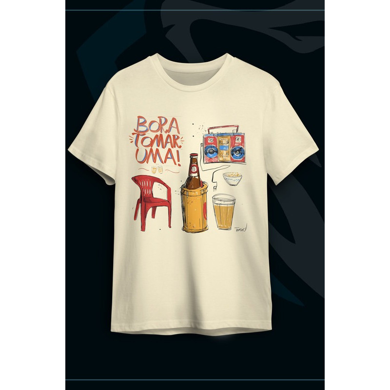 Camiseta Masculina Unissex Estampada Bora Toma Uma Beer Novidade Lancamento 100% Algodao Envio Rapido