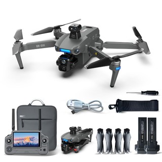 Câmera 4K Ultra HD Gimbal 3 Eixos, Evitação de Obstáculos 360°, Controle com Tela, 2 Baterias + Bolsa de Transporte