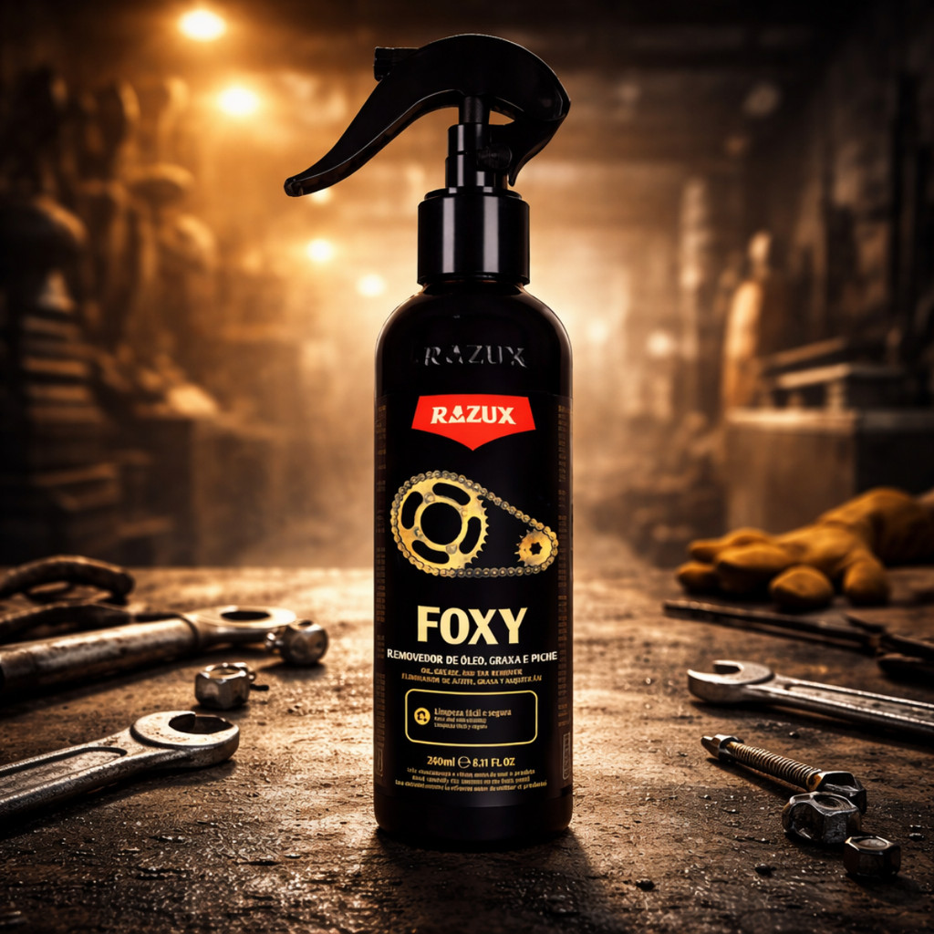 Removedor Óleo Graxa Piche Limpa Corrente Foxy Razux 240ml