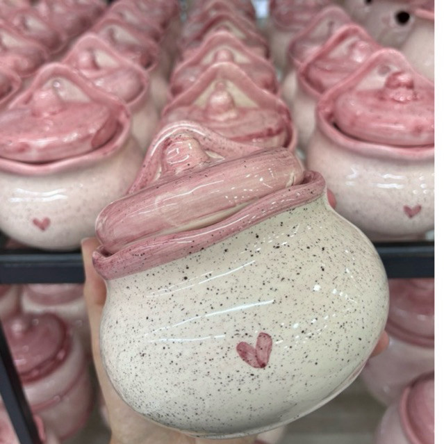 Saleiro Pequeno Cozinha em cerâmica pintura artesanal decorativa 660g em Oferta na Shopee