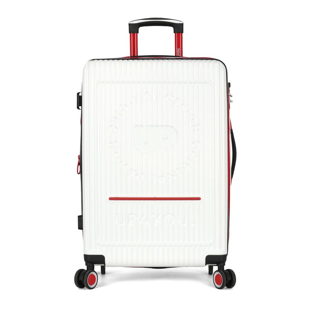 Mala de Viagem Bordo Juvenil ABS Strike Expansiva TSA Rodas 360 Up4you - Branco