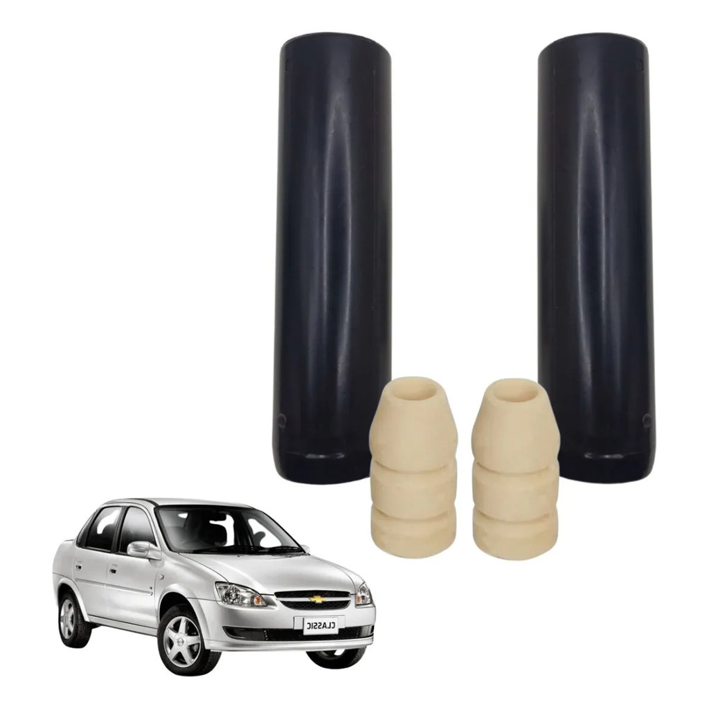Kit Par Batente Coifa Amortecedor Traseiro Agile Celta Corsa