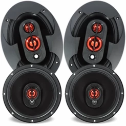 Kit Fácil Bomber BBR 4 Alto Falantes Multivias 6x9 e 6 polegadas 240W 4 Ohms