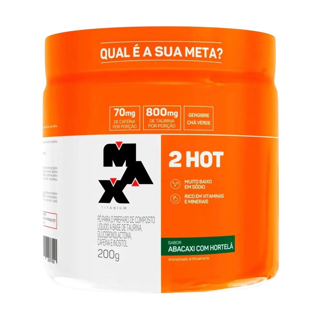 Termogênico 2 Hot 200g Max Titanium Abacaxi com Hortelã em Oferta na Shopee