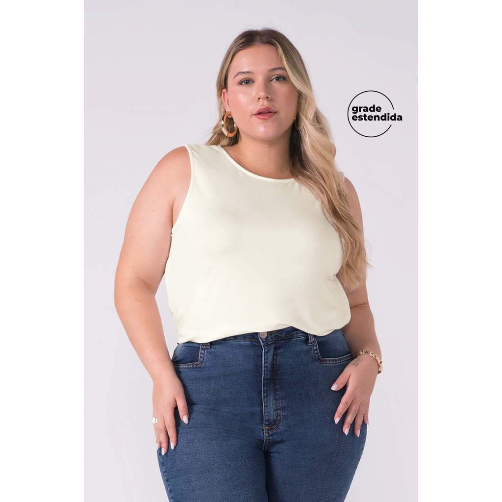 Regata Feminina Reta Marialícia Bege