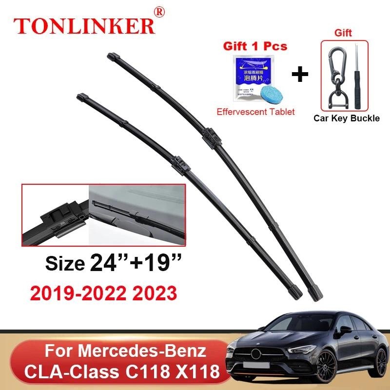 TONLINKER Lâminas De Limpador De Carro Para Mercedes Benz CLA-Class W118 C118 X118 2019 2020 2021 2022 200 250 35 C45S A