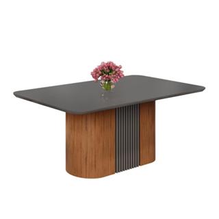 Mesa 170cm Munique Freijó/Cinza - DJ Móveis em Oferta na Shopee